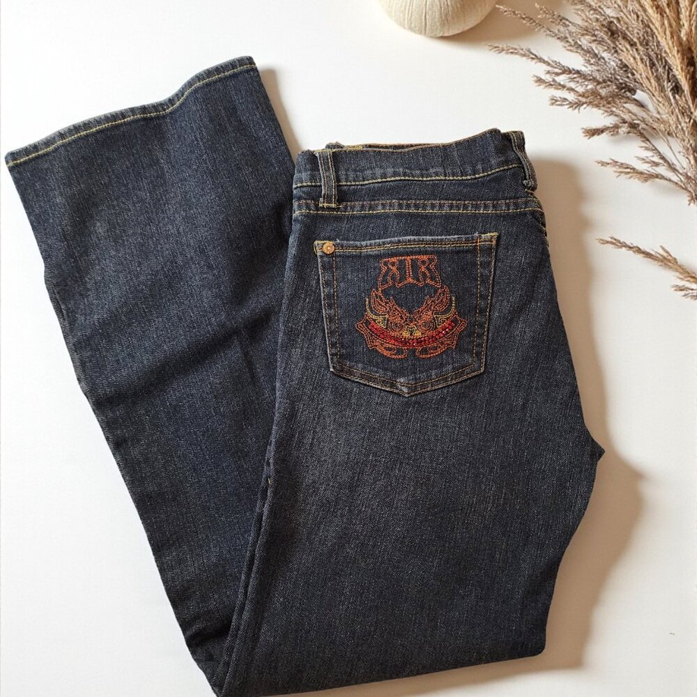 Rock & Republic Bootcut Jeans 28 Embroidered Pockets - Picture 13 of 13